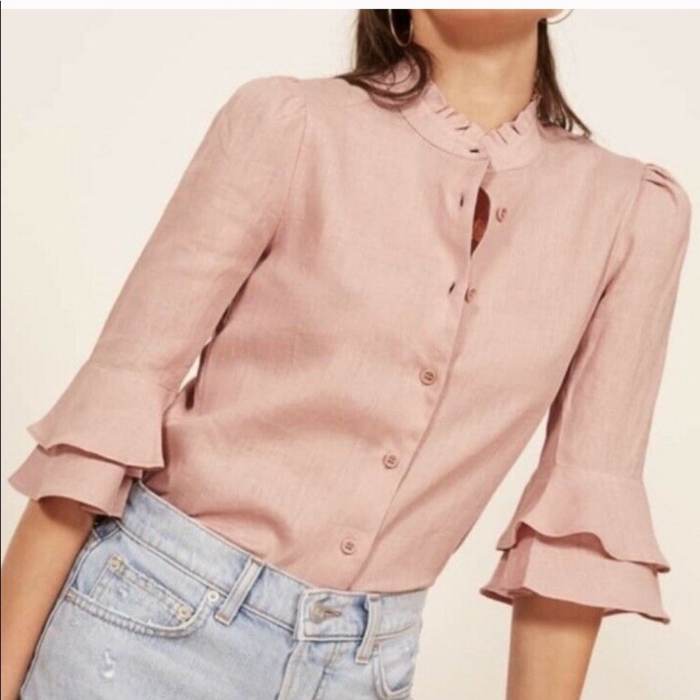 Reformation linen blouse